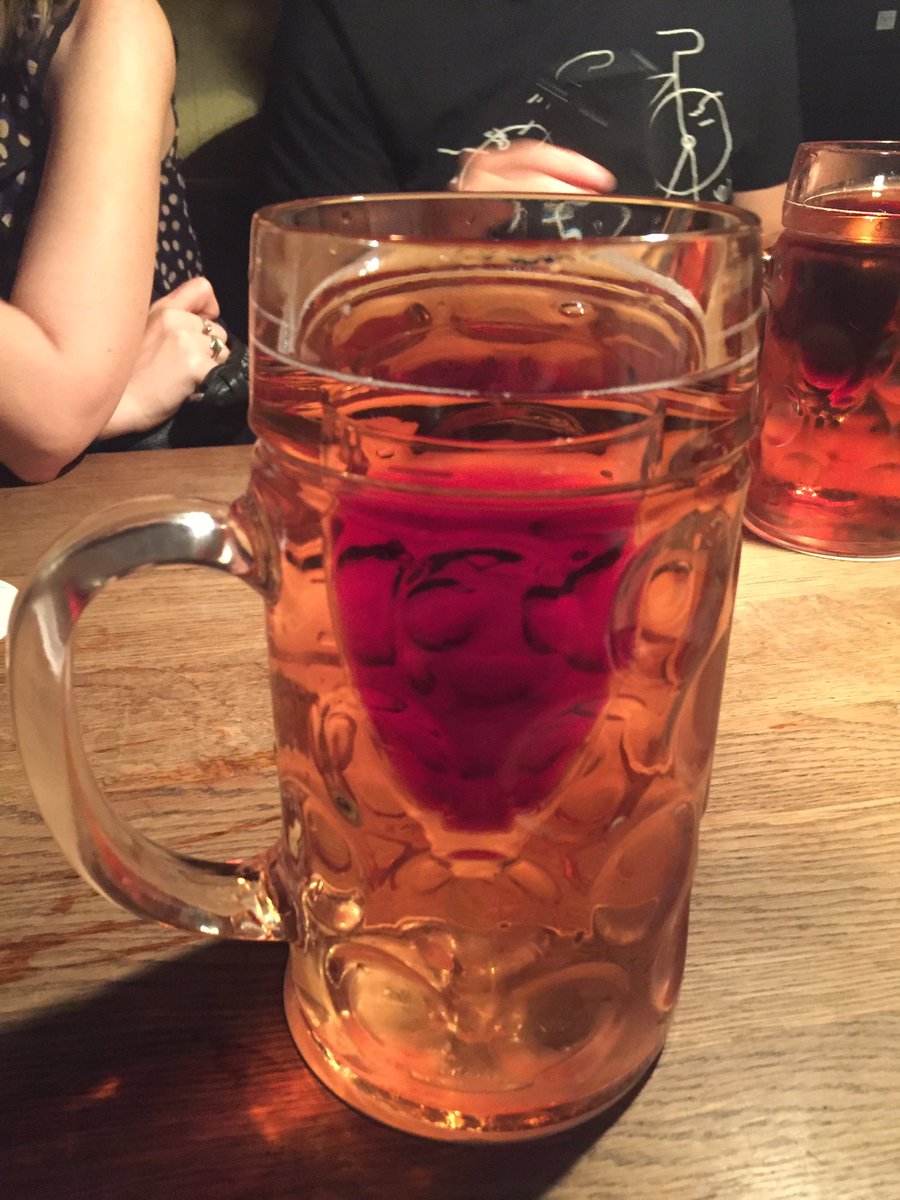 gnome_B's tweet photo. That's cherry wine glass inside 1L of apple wine. Whatever #wineception it is,highly recommended for curiosity. #wheninGermany #Curious2018 https://t.co/BvnwIWSkBz