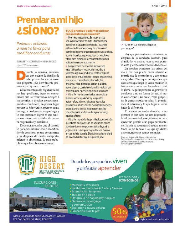 cemhighdesert's tweet photo. Nuestra colaboración  en la Revista #YoMujer  #HighDesertCEM, saludos https://t.co/kexedFvdJP
