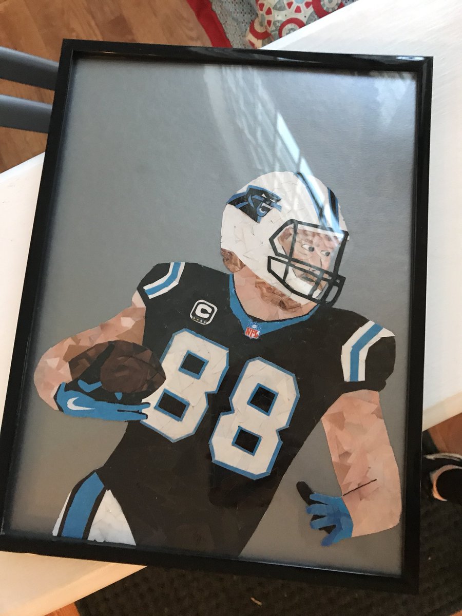 Made this mosaic of <a href="/gregolsen88/">Greg Olsen</a> to raise money for <a href="/LevineChildrens/">Levine Children’s</a> hospital &amp; would love for him to sign it! Greg, are you in??? #KeepPounding