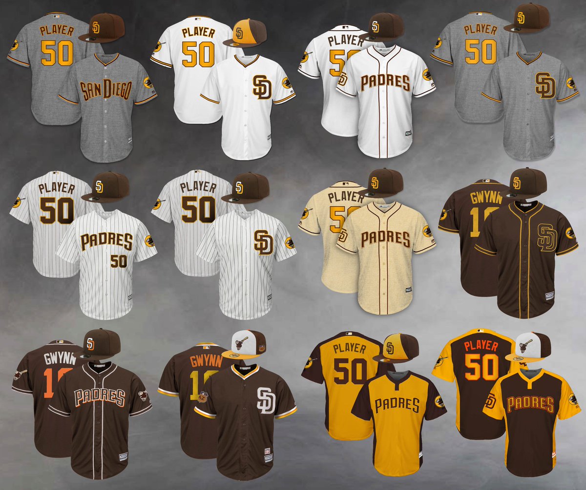 padres uniforms through the years