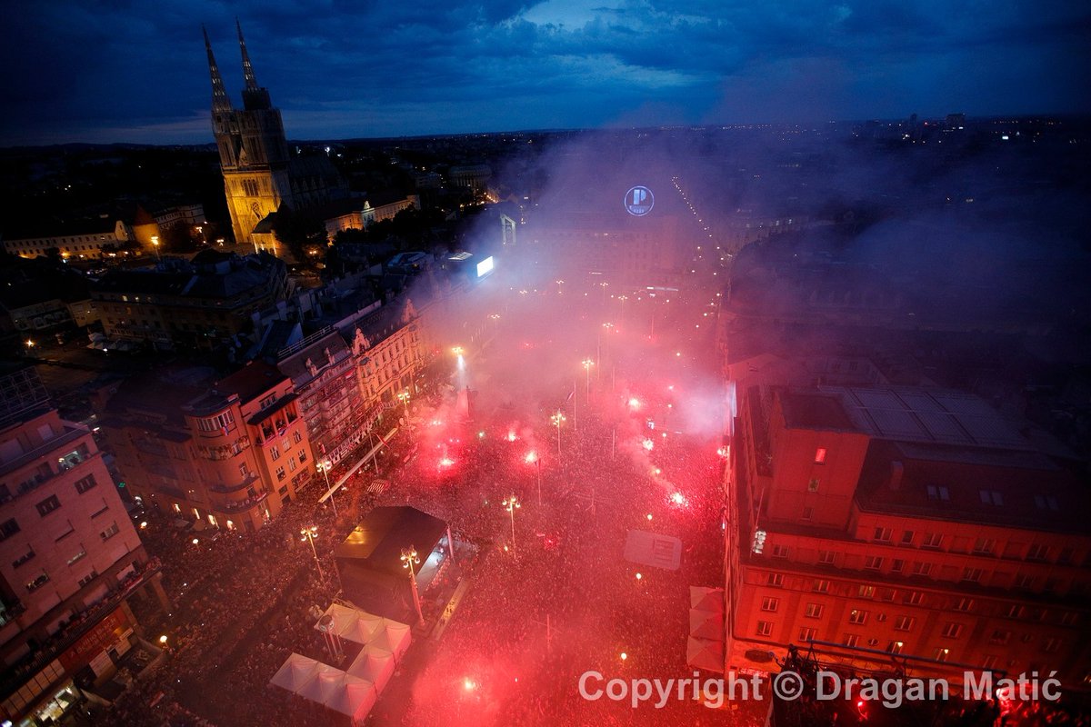 Hundreds of thousands of Croats poured onto the streets to welcome home the national team and celebrate their run to the World Cup final in Russia. #WorldCup #Zagreb #Croatia #WelcomeHome
