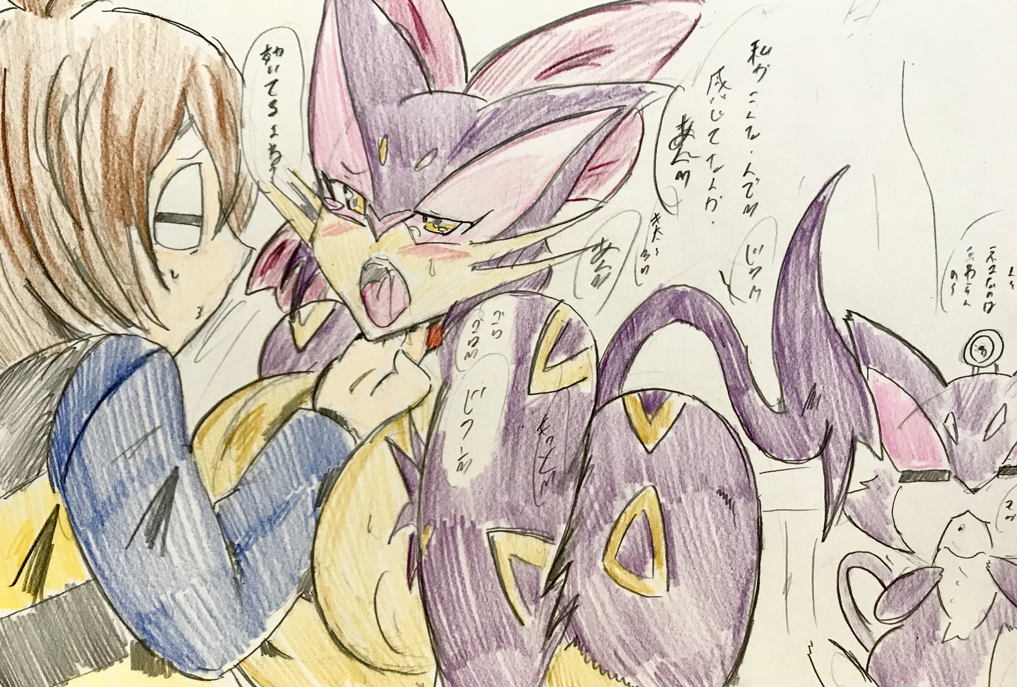 Uzivatel イゴまる リクエストお断り Na Twitteru ねこ娘がレパルダスに変身したとあう感じで描きましたw ゲゲゲの鬼太郎6期 ゲゲゲの鬼太郎 ポケモン