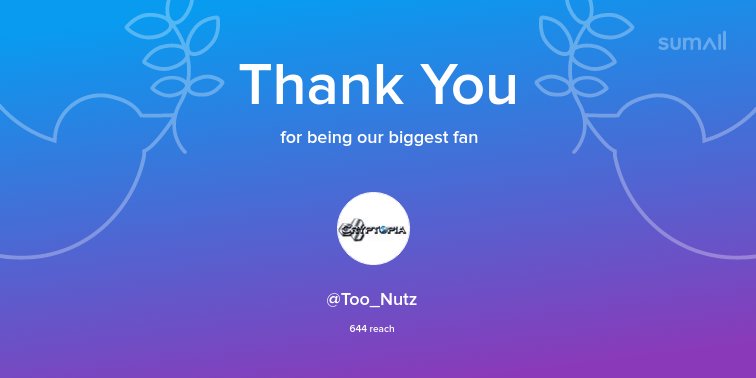 Our biggest fans this week: <a href="/Too_Nutz/">T_witter_Sux</a>. Thank you! via sumall.com/thankyou?utm_s…