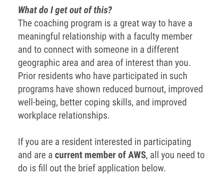 WomenSurgeons's tweet photo. Want more than #TipsForNewDocs #AWSchat ?

Check out the #AWScoaching opportunity @RASACS 

Apply on our website https://t.co/X0QEmAsHka https://t.co/osM6t4ibfy