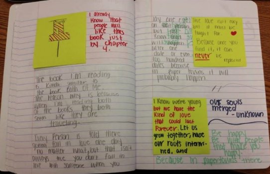 teacher2teacher's tweet photo. How might you foster deeper connections between Ss and their books next school year? T @ksluiter shares her approach to reader's notebooks: https://t.co/SiCoO8LacU #2ndaryELA #MSchat https://t.co/sYItV8VGxO