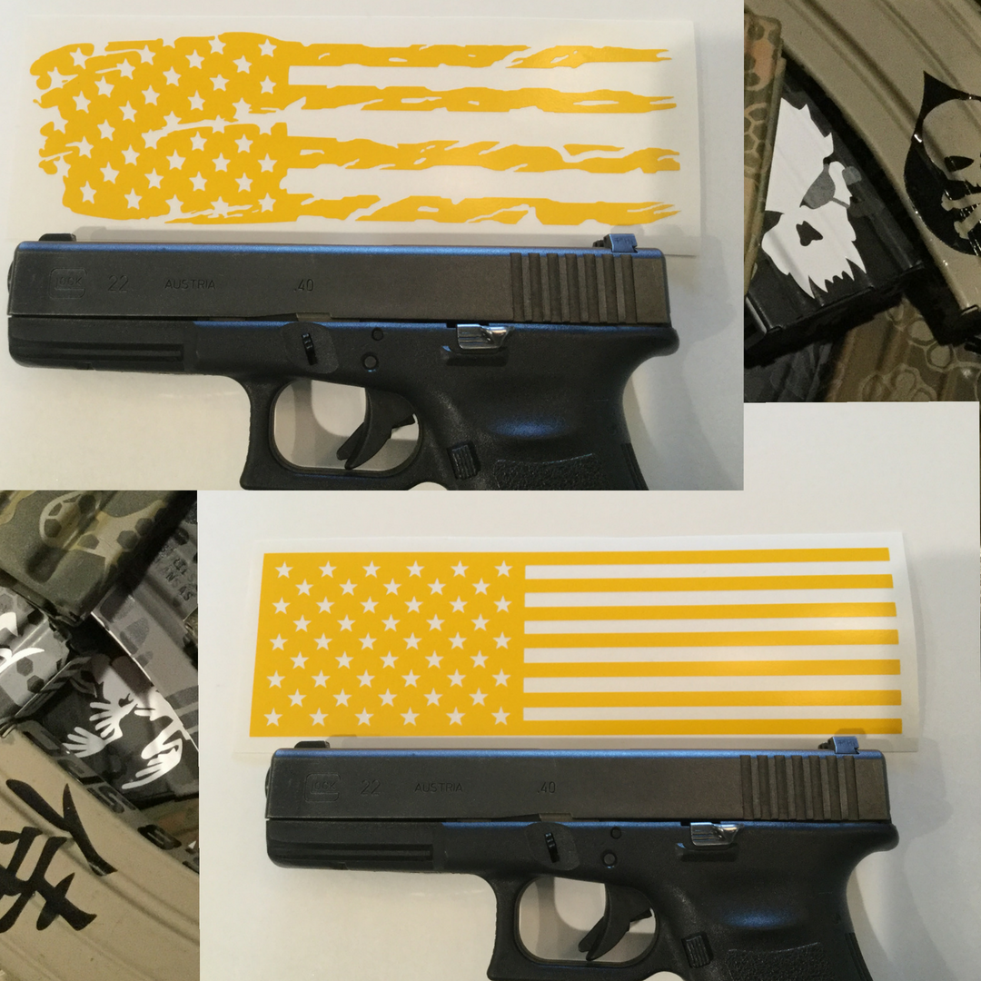 Dangerously1776's tweet photo. We now have American Flag Handgun Slide Stencils available!  Visit https://t.co/8WctKuOzPd today to get yours!  #Glock, #Smithandwesson, #Colt, #Cerakote, #Duracoat, #USA, #pewpewpew, #tacticool, #handgun, #shooting, #firearm, #merica, #murica https://t.co/lEJHHX3h0T
