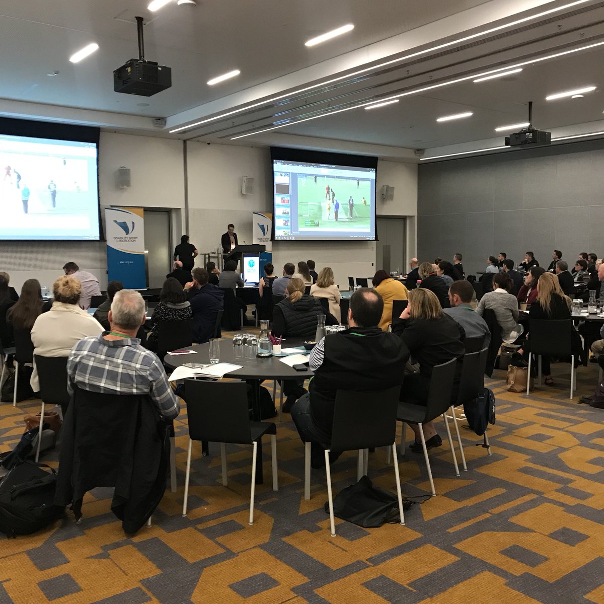 disabilitysprt's tweet photo. And we’re away with our first ever National Disability Sports Conference!
Fantastic to see so many people invested in creating inclusive opportunities for people with disability to engage in sport and recreation.
#NDSC2018 #NSC2018 #NSConvention @NSConvention https://t.co/DqHlSLgAkf