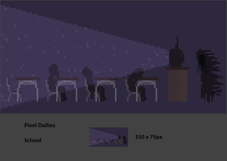 trashhumane's tweet photo. @Pixel_Dailies Struggled with this one a little when it came to ideas. #school #pixeldailies https://t.co/YImez1wNR4