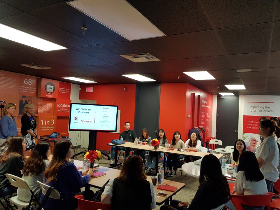 Dudley_CL's tweet photo. Thank you to Mary Lou Ackerman @mackerman123 and St Elizabeth @SEHealth_SEHC for a truly inspirational and informative event for 16 nursing students visiting @SenecaCollege from Korea who now see their future as broad-minded entrepreneurial nurses. #SenecaHELIX @SenecaARIE https://t.co/PbSs91XSRC