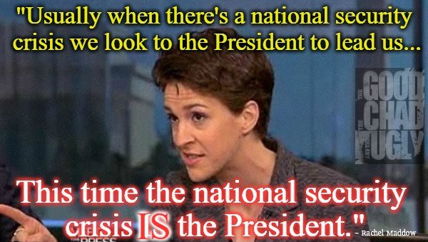 Rachel #Maddow absolutely nailed it tonight.

#ImpeachTrump #TreasonSummit #TrumpRussia #TraitorTrump #TrumpTreason