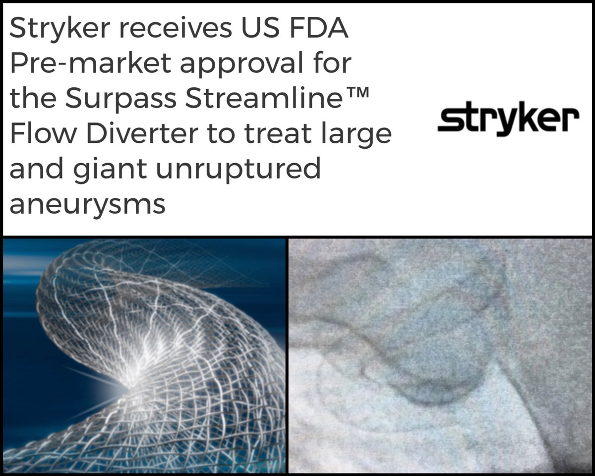 A landmark in the day in the field of cerebrovascular stroke care! I am proud to have participated in the pivotal trial that approved it &amp; look forward to the wide-spread implementation of this technology for the treatment of cerebral aneurysms.  <a href="/Stryker_NV/">StrykerNeurovascular</a> <a href="/treatthestroke/">Treat The Stroke</a>