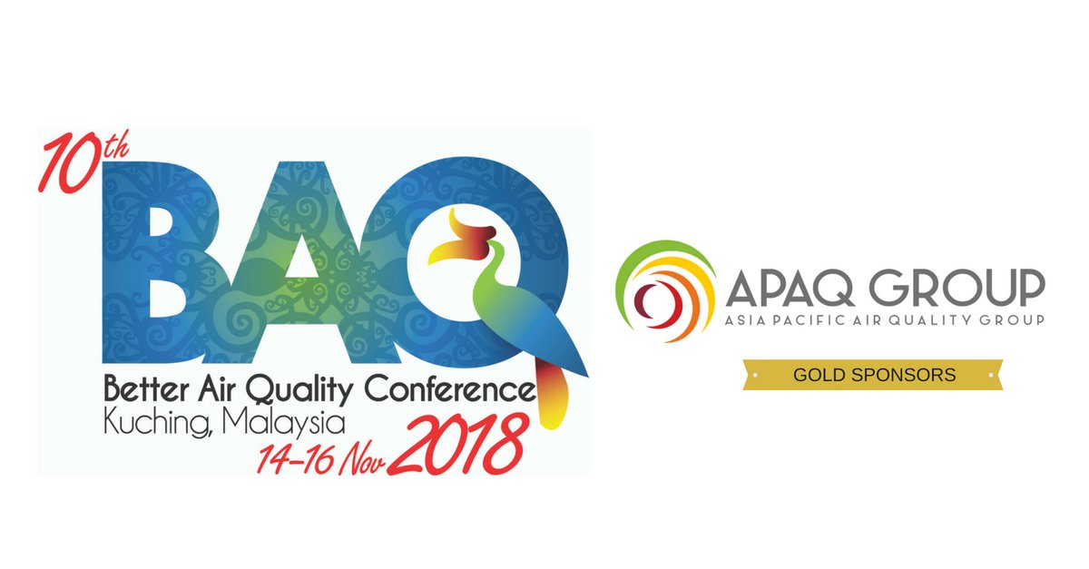APAQGroup's tweet photo. We are happy to announce that @APAQGroup are Gold Sponsors for the #BAQ2018. https://t.co/mOcxB7gbNo is the biggest conference in Asia for #AirQuality and we hope to see many of you there in Kuching,Malaysia. @cleanairasia #MeetAPAQGroup #AirQualityMatters https://t.co/qTK51sksmT