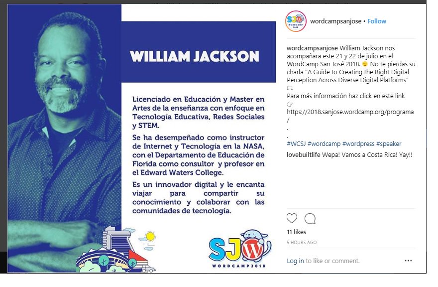 wmjackson's tweet photo. Looking forward to attending, speaking and volunteering at 
#WordCampSanJose @WordCampSanJose https://t.co/YMEEq4s4Ux
#MyQuestToTeach #MQTT #BlackBloggersMatter #DiversityInBlogging 
#DigitalInnovation #Blogger #Blogging #Blerd https://t.co/0u6ikD2JiW