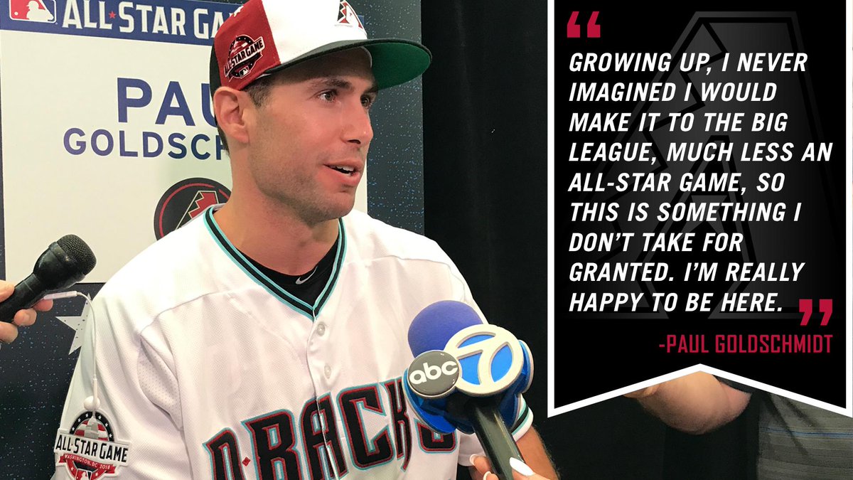 Dbacks's tweet photo. With some help from his coaches, Goldy overcame an early-season slump to make his 6th straight #AllStarGame: https://t.co/nd4ueVwaNe https://t.co/WHC9D53bHd