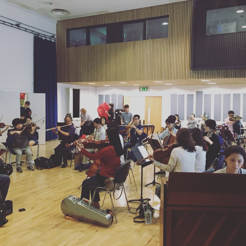 LIMFMusicFest's tweet photo. The Hearts of Vision are getting ready at Dragon Hall Trust for tomorrow’s performance at @StJPiccadilly ...all the way from the Republic of South Korea!!! https://t.co/zfqvOY3mEz