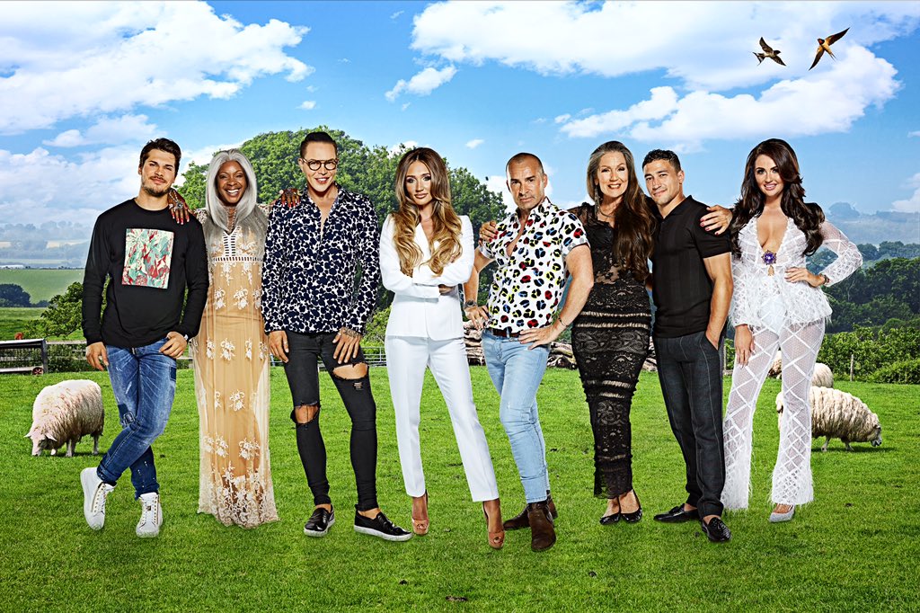 5star_tv's tweet photo. Meet the stars who will be getting their hands dirty on #CelebsOnTheFarm. Coming soon to @5startvuk. 🐖 🐑 🐄 🚜
@Ashleymckenzi12 
@Gleb_Savchenko 
@theSandiBogle 
@BobbyCNorris 
@Megan_Mckenna_ 
@louiespence 
@LorraineChase1 
@CharlotteDawsx https://t.co/yyZGO0XUym