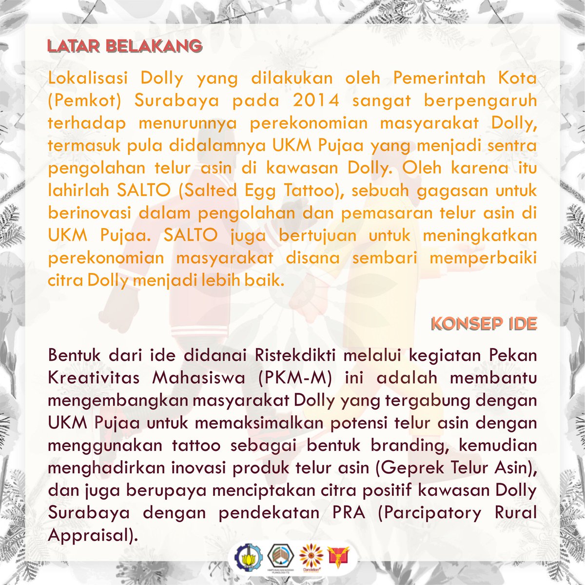 hmplITS's tweet image. [SCIENTIFIC PROJECT]

Halo sobat perencana!

Yuk kepoin ide PKM-M terdanai yang digagas oleh teman-teman kita. Gimana? Itung-itung membantu buat ide karyamu selanjutnya.

#ScientificProject
#KabinetDandelion
#HMPLITS
#ITSSurabaya