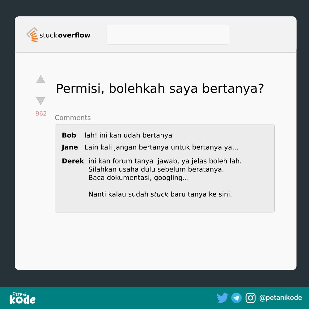 petanikode's tweet image. #stuckoverflow