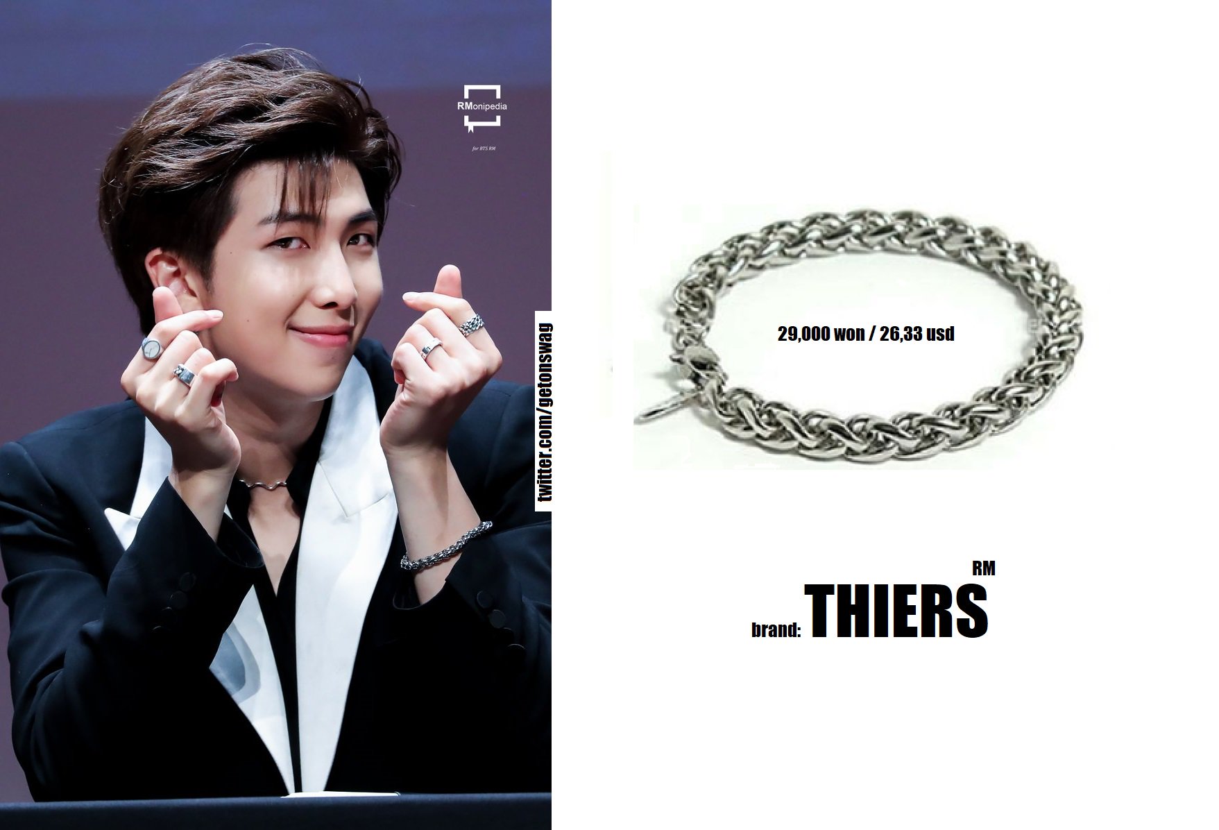 Beyond The Style Alex X BTS 180607 M Countdown THIERS bracelet Namjoon RM https t H5YIhR4Cnv X