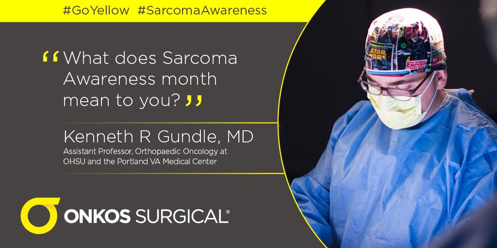 OnkosSurgical's tweet photo. "Awareness leads to Knowledge. Knowledge leads to Questions. And when those Questions lead to Collaborations, there We will find Improved Care for Sarcoma - Now and in the Future. It all starts with Awareness." #GoYellow #SarcomaAwarenes https://t.co/8gYtQFmI9n