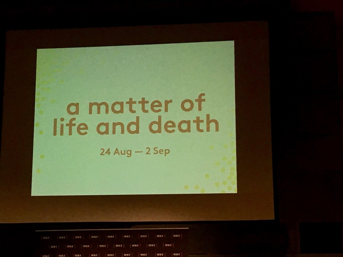 Writers_Vic's tweet image. #mwf18 theme is ‘a matter of life and death’