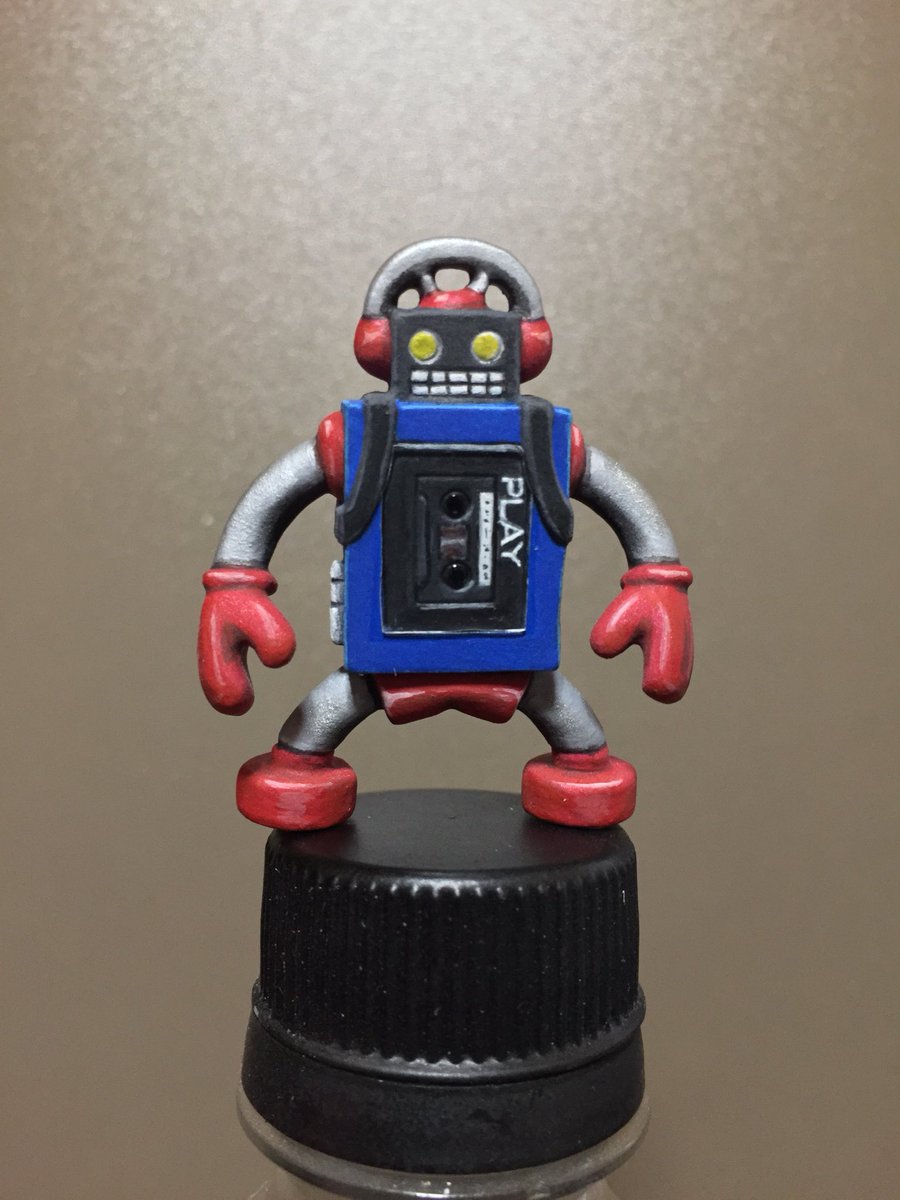 Ushi Pan Twitter પર ステカセキング 完成 こだわって塗ったカセットテープ部分にプラ板を貼りました 私的にはメタルテープ風 ちなみに初めてメタルテープに録音したのはthe東南西北の好奇心 ステカセの原作造形は可愛くて大好きです キン消し キンケシ