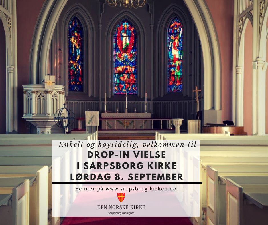 Drop-in vielse : Tanker om ekteskap? Nå har dere sjansen til å gjøre det enkelt, høytidelig og uten lang ventetid. Menigheten pynter kirken, lager et program for vielsen, ordner med musikk og salmer og forestår selve vielsen. buff.ly/2NknMnq  #ekteskap #vielse <a href="/kirken/">Den norske kirke</a>