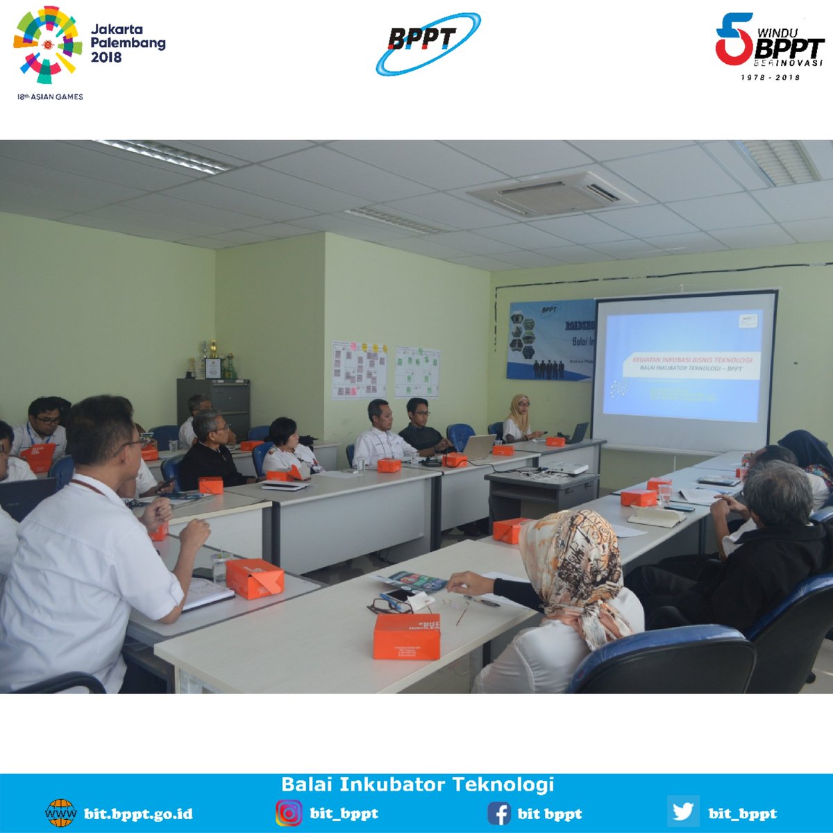 bit_bppt's tweet image. 16 Juli 2018, Balai Inkubator Teknologi mengadakan roadshow sosialisasi inkubasi untuk Deputi Bidang Teknologi Pengembangan Sumberdaya Alam @tpsa_bppt @bppt_ri di Gedung 810 (Geostech) @puspiptek. 
#bppt #bppt_ri #bitbppt #inkubatorteknologi #technologyincubator #roadshow