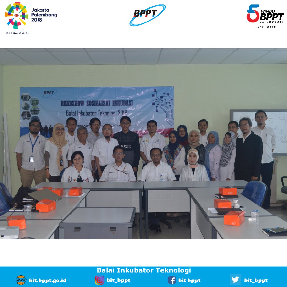 bit_bppt's tweet image. 16 Juli 2018, Balai Inkubator Teknologi mengadakan roadshow sosialisasi inkubasi untuk Deputi Bidang Teknologi Pengembangan Sumberdaya Alam @tpsa_bppt @bppt_ri di Gedung 810 (Geostech) @puspiptek. 
#bppt #bppt_ri #bitbppt #inkubatorteknologi #technologyincubator #roadshow