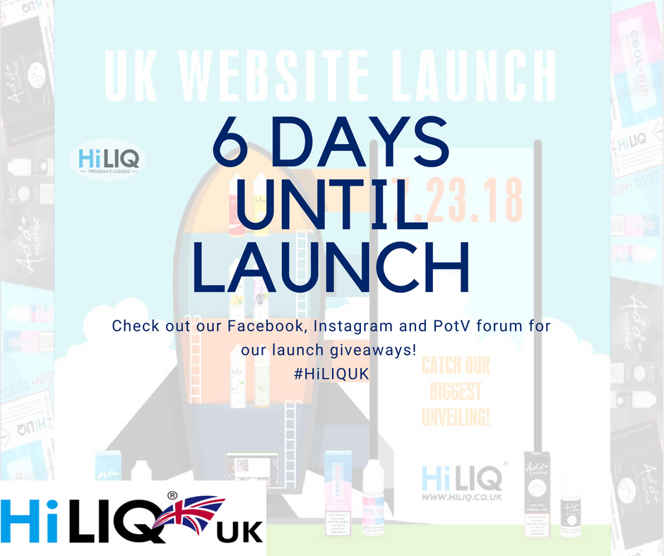 We're launching our UK website in 6 days! Prepare for some awesome flavours!