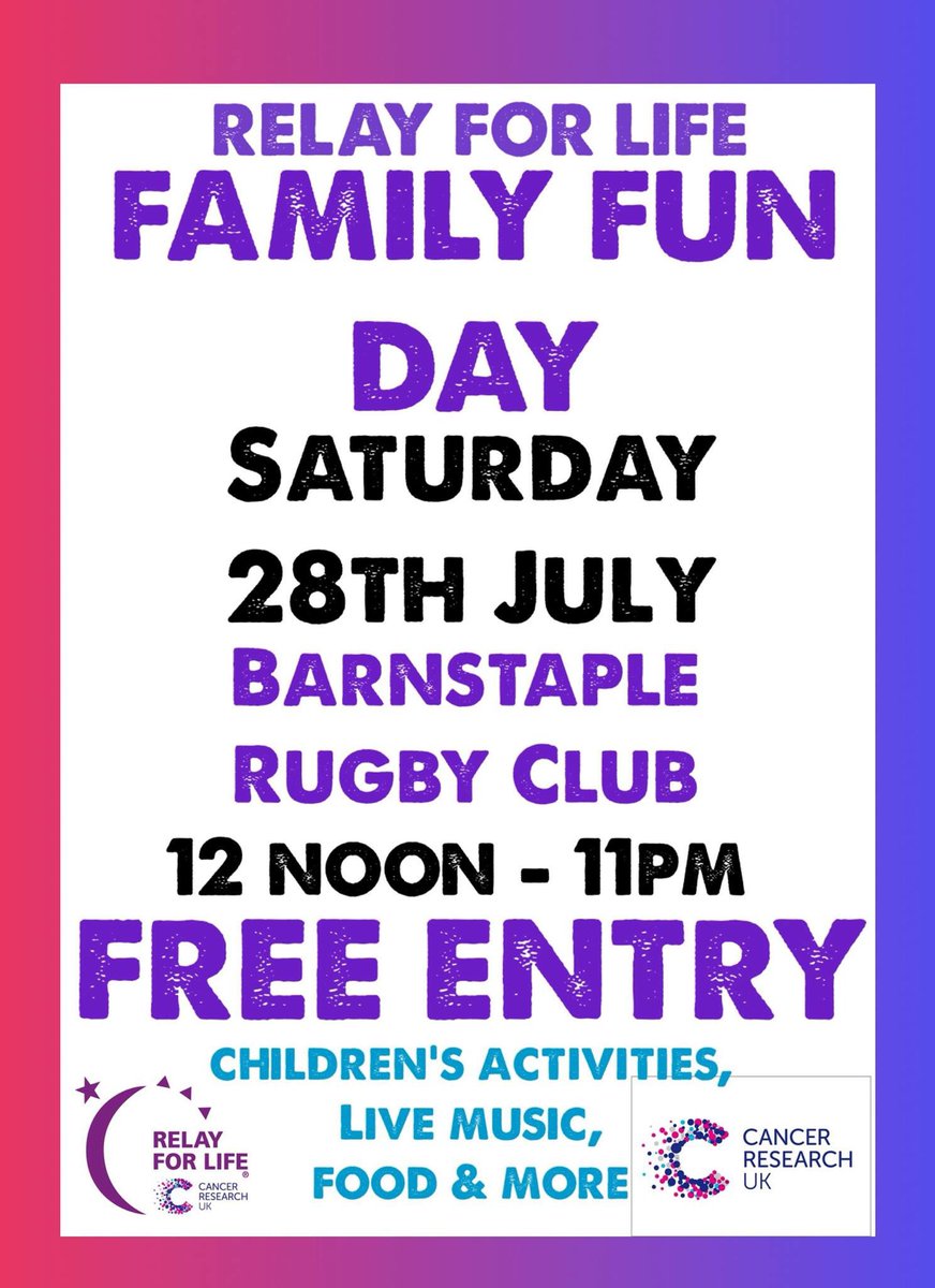 ndrelay's tweet photo. 11 days to go!!Come on down &amp; support the INCREDIBLE RELAYERS
💜CELEBRATE  💜REMEMBER 💜 FIGHT BACK 💜PLEASE support us in raising what we can to find the kinder treatments cures FOR ALL 200 + cancers The money WE RAISE goes to supporting trials at NDDH https://t.co/0sykOQ5brV