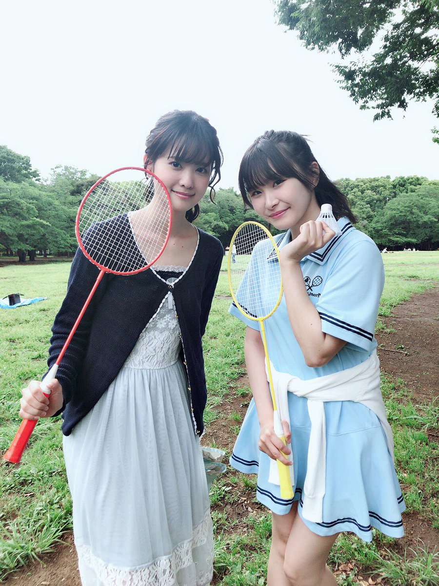 大西亜玖璃 No Twitter 余談ですが 今回まゆちゃんと撮影日が同じで バトミントンガールのまゆちゃんとちょっとだけバトミントンしたよ まゆちゃんとのデート中に大西が邪魔してごめんね 笑 でもバトミントン好きだから楽しかった ありがとう 声パラr