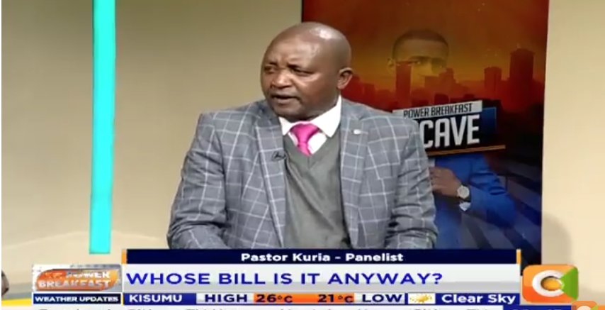 Pastor Kuria: I have no problem with ladies paying the bills but why can’t my lady give me the cash to pay the bills; nobody will know, let her make me shine #PowerBreakfast