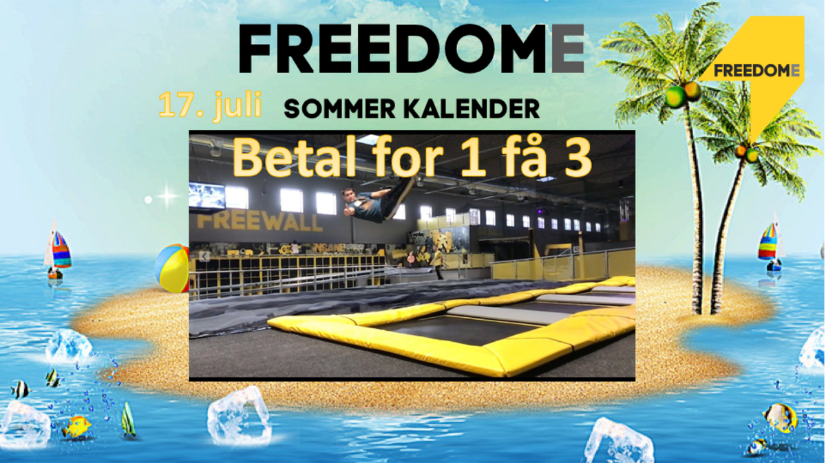 Hopp 3 timer for prisen av 1 time i hele dag. Tilbudet gjelder hver tirsdag!!!