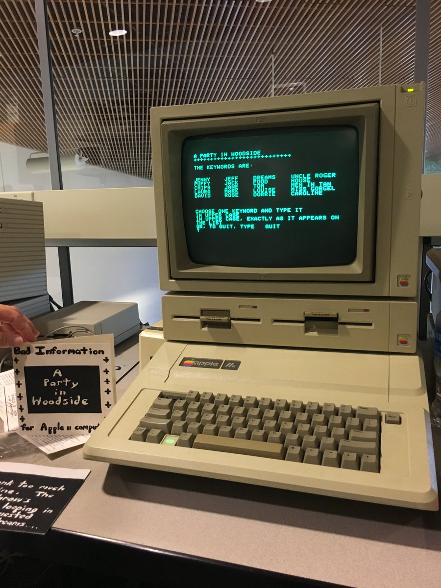 Judy Malloy: “Uncle Rodger” (running on an Apple IIe)
