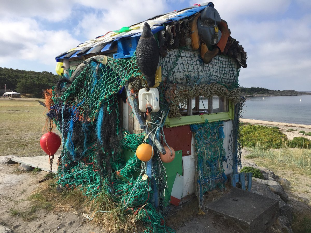 The house of plastic - unfortunately all found on this beautiful beach. Help stop the polution!