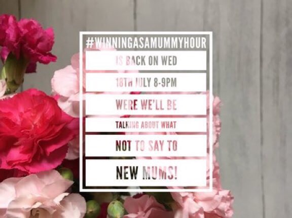 emmabenyoncoach's tweet photo. #winningasamummyhour is back tomorrow 8-9pm &amp; we are talking about all things not to say to new mums! Are you joining us? @MummyLinksApp @TakesA_Village @honestparentclb @abouttheseboys @MoreThanAMutha @allbymama @mamaandme_ @newmumscoop @runninginmind11 @themindmama https://t.co/Z1GuS11HbQ