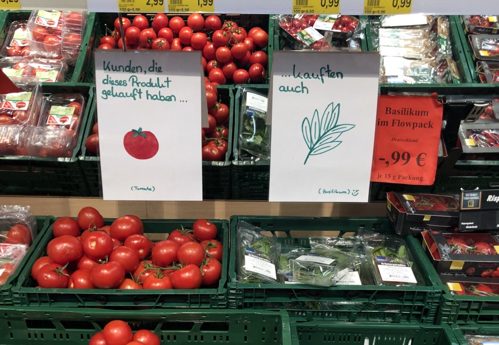 zunicker's tweet photo. Endlich auch im Supermarkt um die Ecke. Personalisierte Produktempfehlung. 🙌 https://t.co/DRORqVXgj7