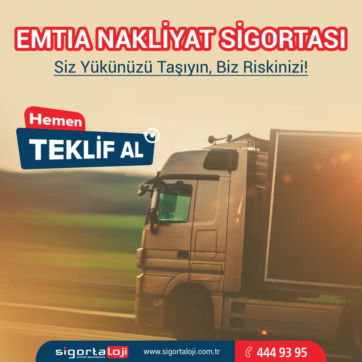 Çarpışma, devrilme, yol kusurları, doğal afetler... Siz yükünüzü taşırken bu gibi riskleri de taşımayın. Emtia Nakliyat Sigortası ile bırakın riskinizi “Sigortaloji” taşısın!

sigortaloji.com.tr
#Sigortaloji #Kasko #Sigorta #DASK #TrafikSigortası #NakliyatSigortası #Emtia