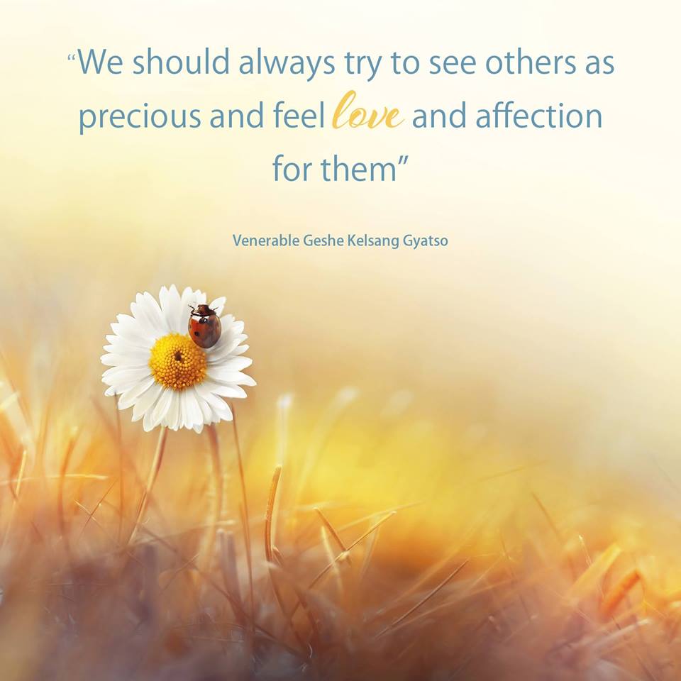 Manjushri_KMC's tweet image. We should always try to see others as precious and feel #love and affection for them ~ Venerable Geshe Kelsang Gyatso Rinpoche 
#Buddhism #compassion #TuesdayMotivation