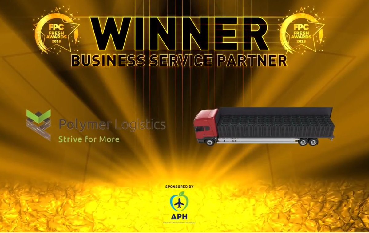 Many congratulations to Polymer Logistics, the Freshawards 2018 Business Service Partner of the Year, sponsored by Airport Perishable Handling.  Watch highlights here: zurl.co/DmOvR