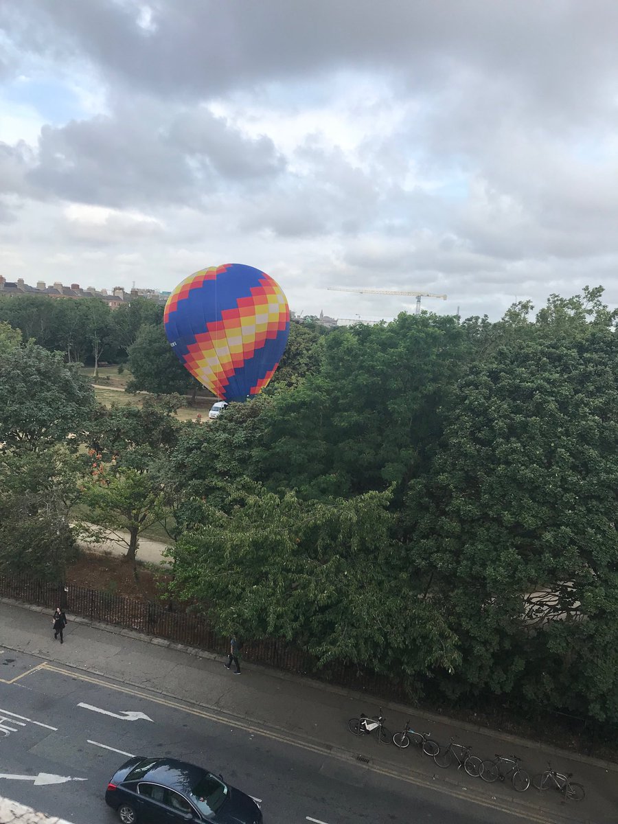 Hot Air Balloon in Merrion Square today - view from office@brightwater98 #summerindublin