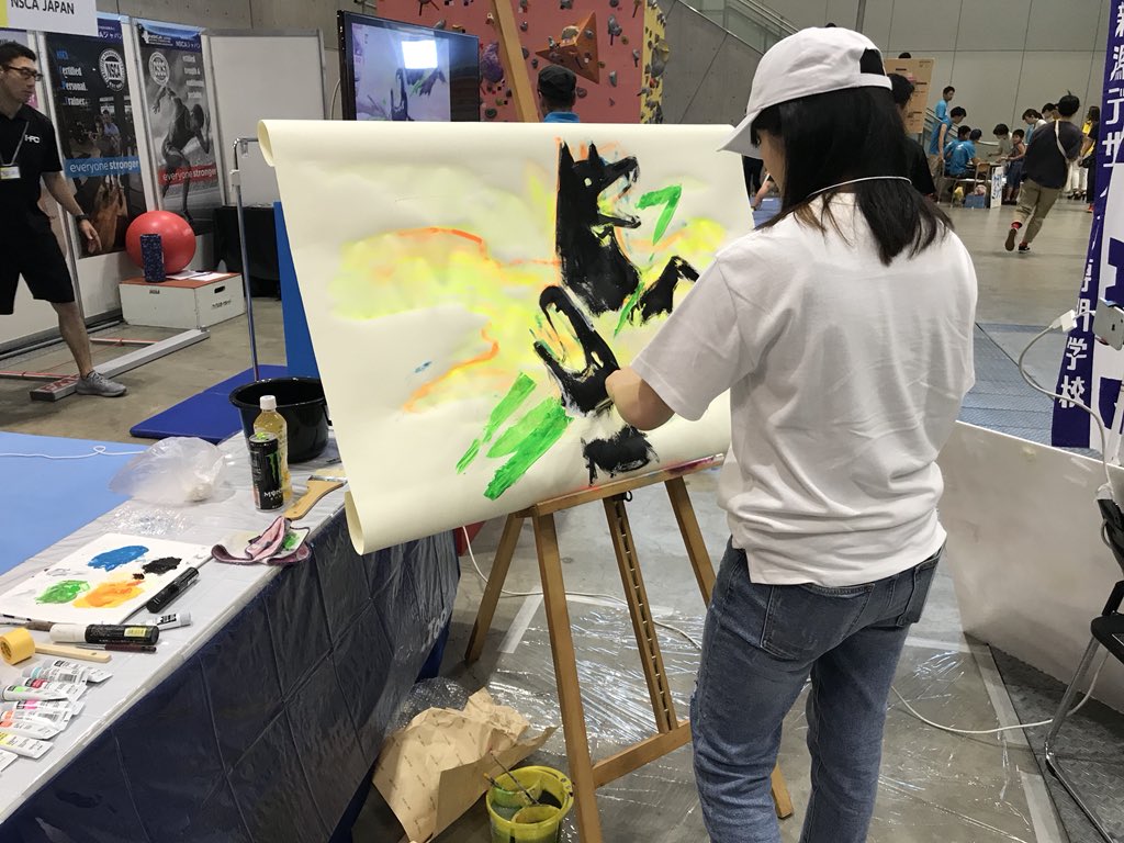 bonny_colart's tweet photo. #NSG夏フェス

遅くなりましたが御礼です(*´ω｀*)。

2日間にわたりデモンストレーションを披露してくださった、mothra ＠mosuramix さんと佐田鳩子 ＠SataHatoco さん。リキテックスガッシュアクリリックプラスを個性豊かに表現してくださり本当にありがとうございました😊 https://t.co/EqaPh08Vy3