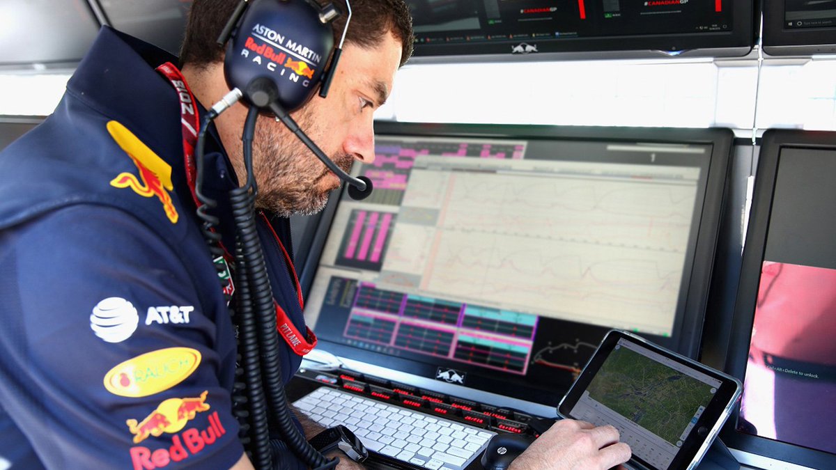 Using the Weather Company app on the pit wall