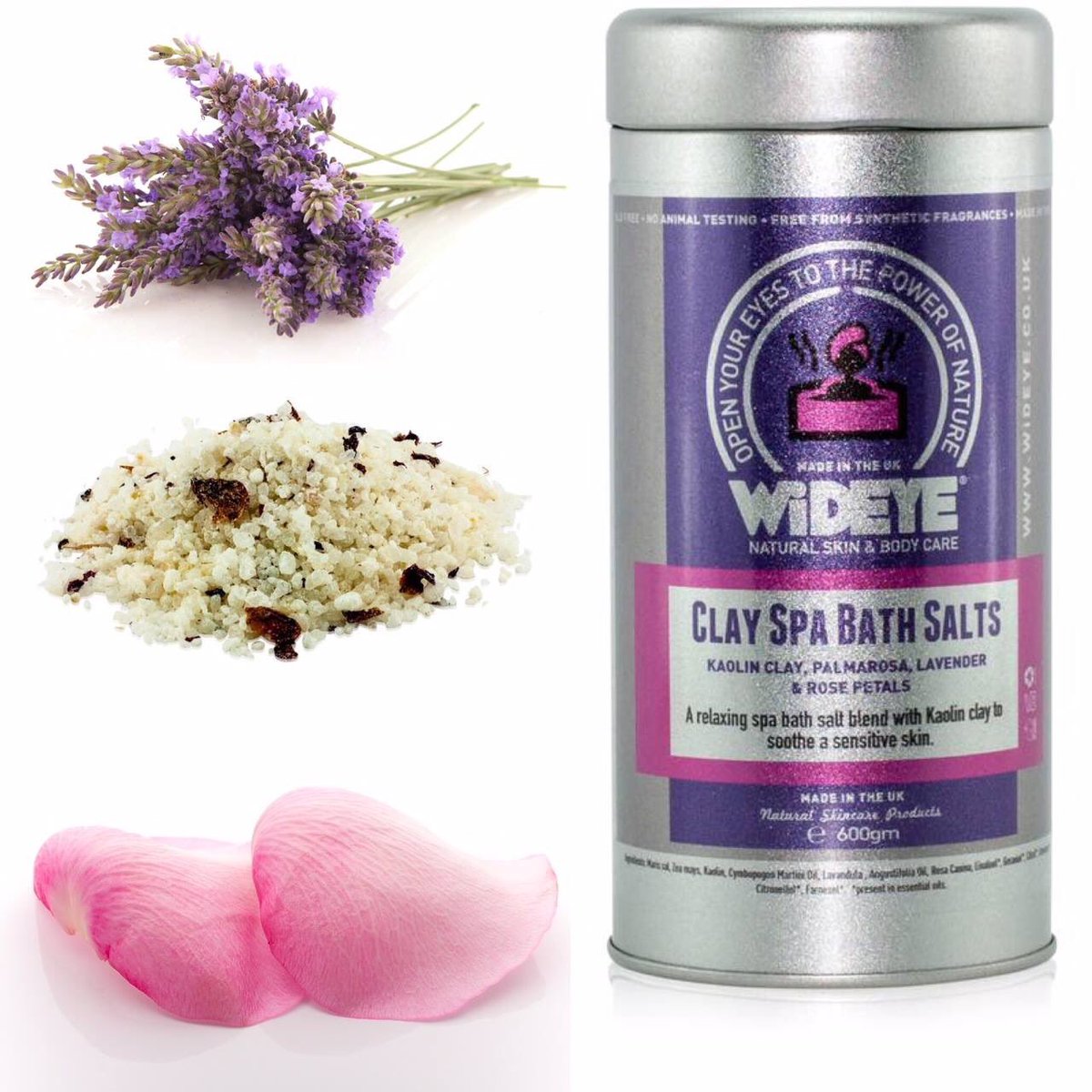 Our #KaolinClay #BathSalts have received another 5* review “Gentle &amp; natural. Soothing &amp; healing salts-perfect for sensitive skin or after surgery. The lovely smell is an added bonus!" Rose Petals surround you as you reap the benefits from this #Palmarosa &amp; #Lavender detox soak.