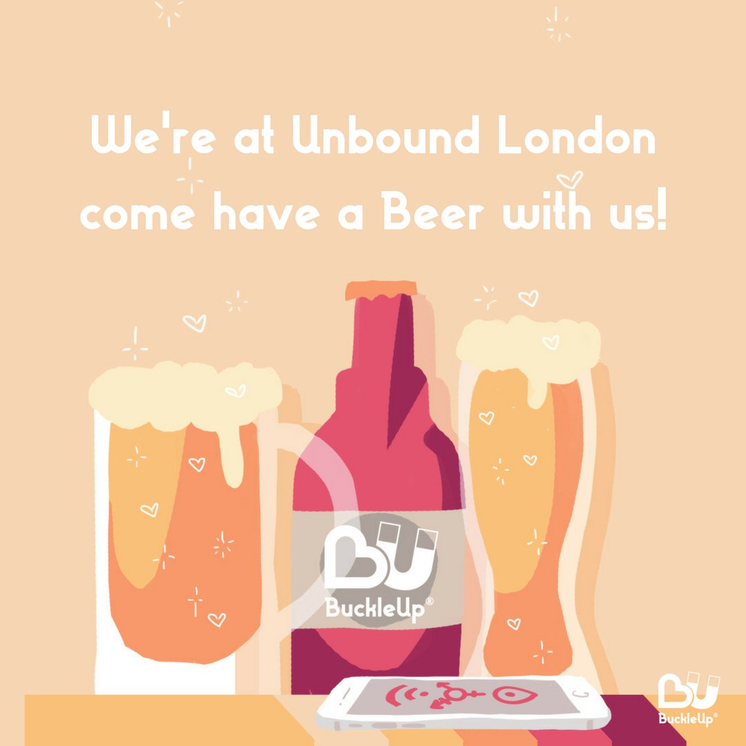 WeBuckleUp's tweet photo. BuckleUp will be exhibiting at #unboundLDN #unbound50 come have a beer with us.
.
.
.
#buckleup #onlinedating #offlinedating #irldating #datingapp #dating #relationships #shoreditch #beer #brewery #londontech #tech #startup #startuplife #techlife #beertime #london https://t.co/DtdYlFiYZa