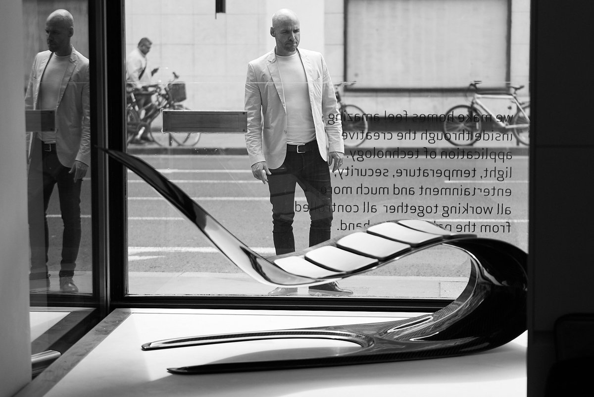 See our carbon Chaise Longue at @IdeaworksLondon - we are currently on display in the window of their Experience Centre in @Greatportlandstreet London. Image @JamesEsqLtd