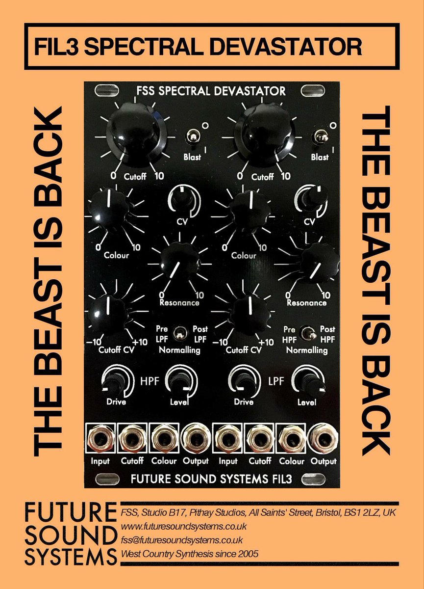 FutureSndSystem's tweet photo. Weโre drawing closer to the first FIL3s shipping out into the wild!
Just waiting on our panel supplier, then weโll be good to go.
The new #SpectralDevastator can still be pre-ordered at https://t.co/fttCctEjzn https://t.co/rGV9aPMg7T