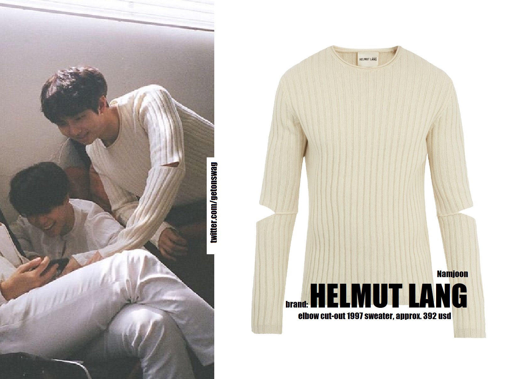 Elbow cut out shop sweater