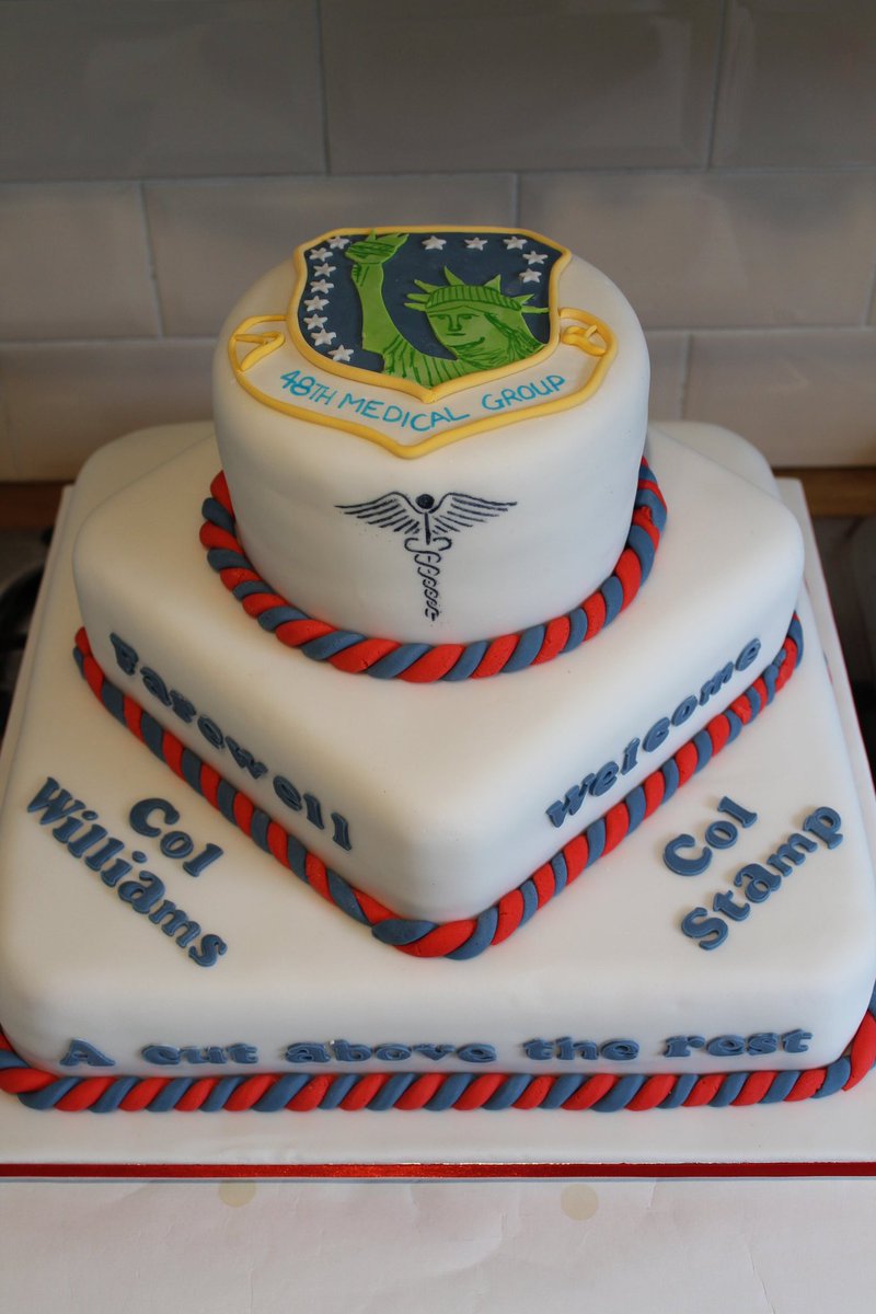 StripedApron's tweet photo. Celebrating the changeover of commanding officer for some of our friends at Lakenheath #celebrate #goodluck #USAF #lakenheath #stripedapronbakery #specialrelationship #48thmedicalgroup https://t.co/wS8NZJMhMW